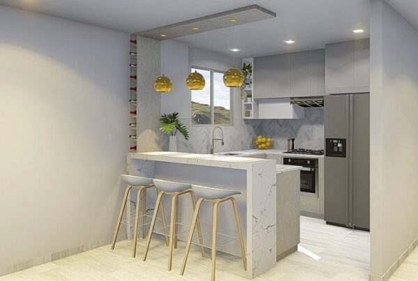 Modern Kitchen with Breakfast Bar Design